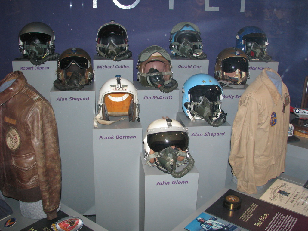 Helmets.