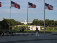 The US capitol west side as seen from the Washington Monument.