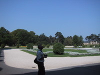 the garden behind the castle