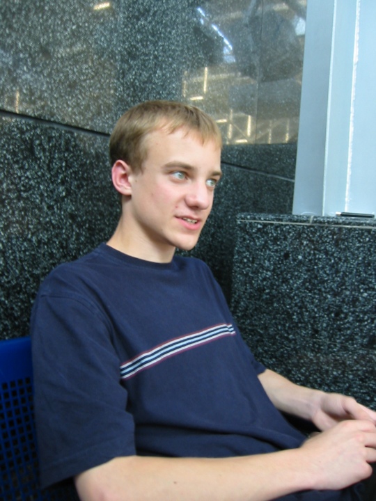 Julian at Frankfurt airport