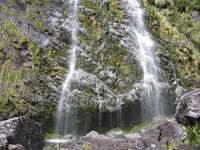 Earland Falls, at our climb's first peak.