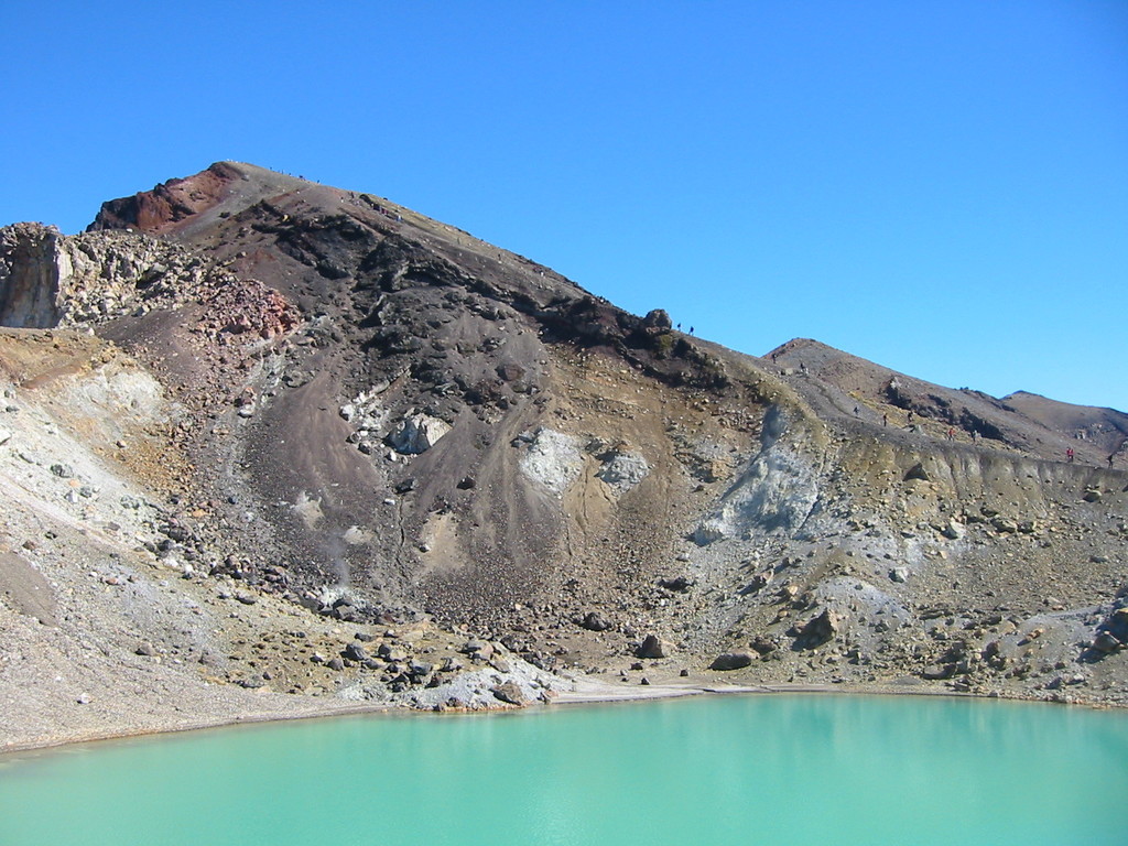 view back up where we came from, the rim of Red Crater