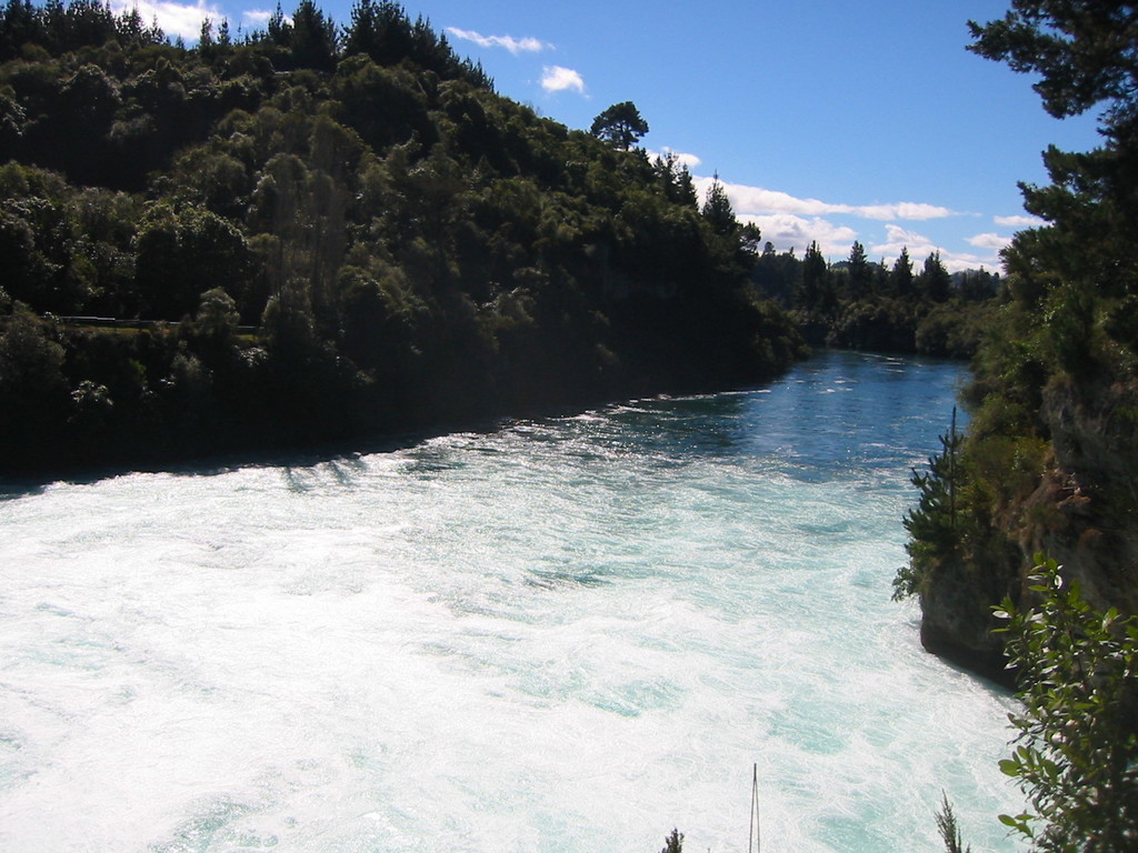 downstream of the falls