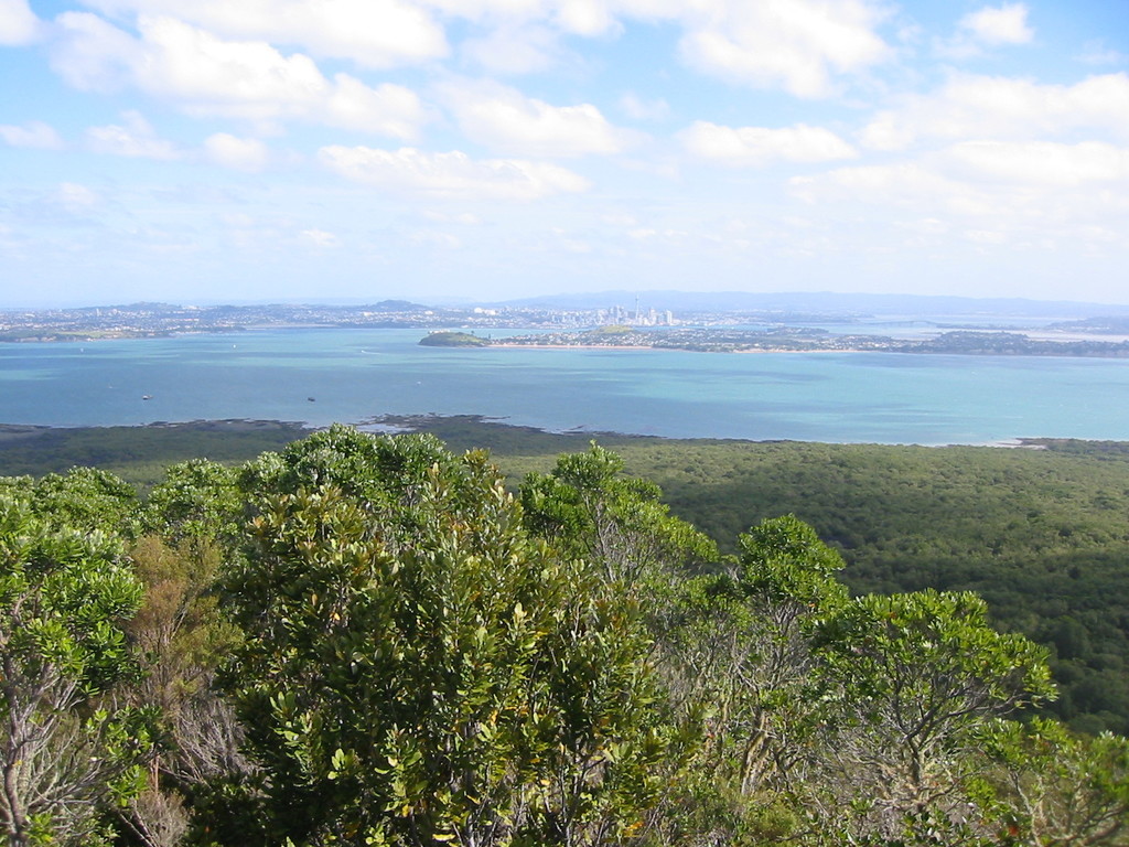 Auckland viewn from Rangitoto Island's summit