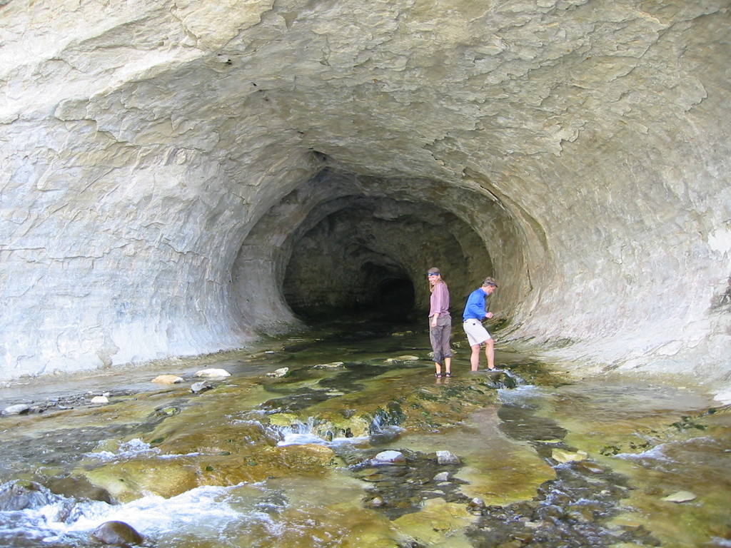 Two germans on their way into the cave