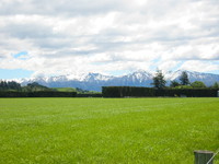 Mountains and long white clouds