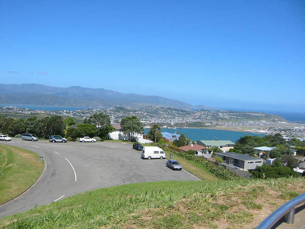 Opposite direction, with the airport in the right centre.