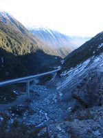 a bridge just west of Arthur's pass